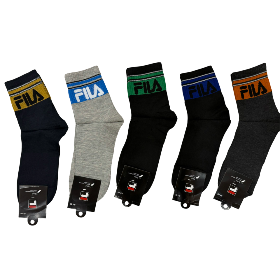 TMS Branded F-i-l-a High Ankle Socks (Pack Of 5)