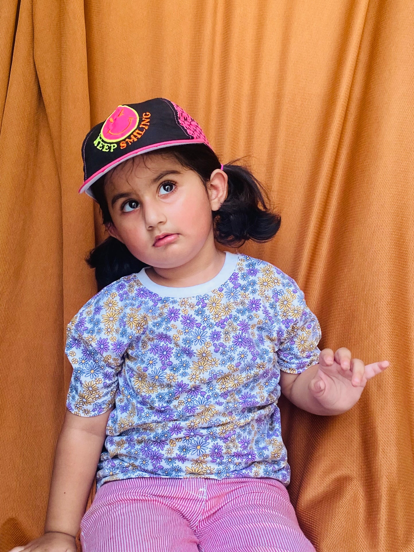 Kids Cap (Black & Pink)