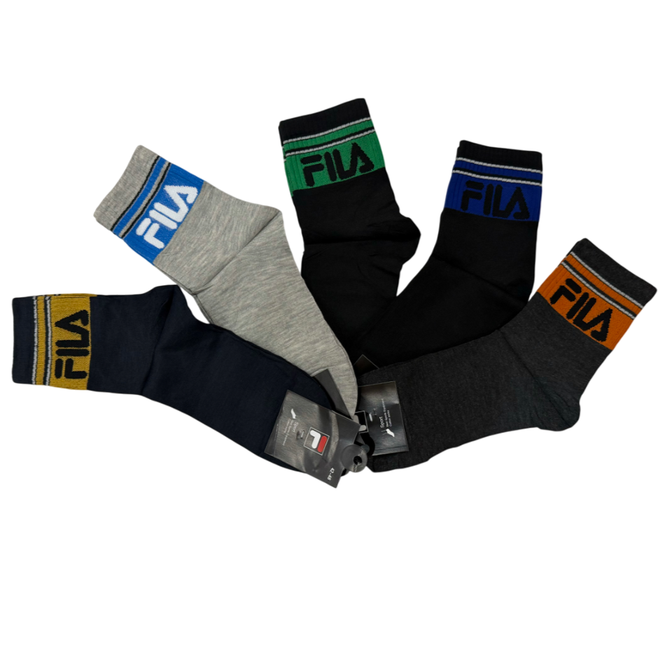 TMS Branded F-i-l-a High Ankle Socks (Pack Of 5)