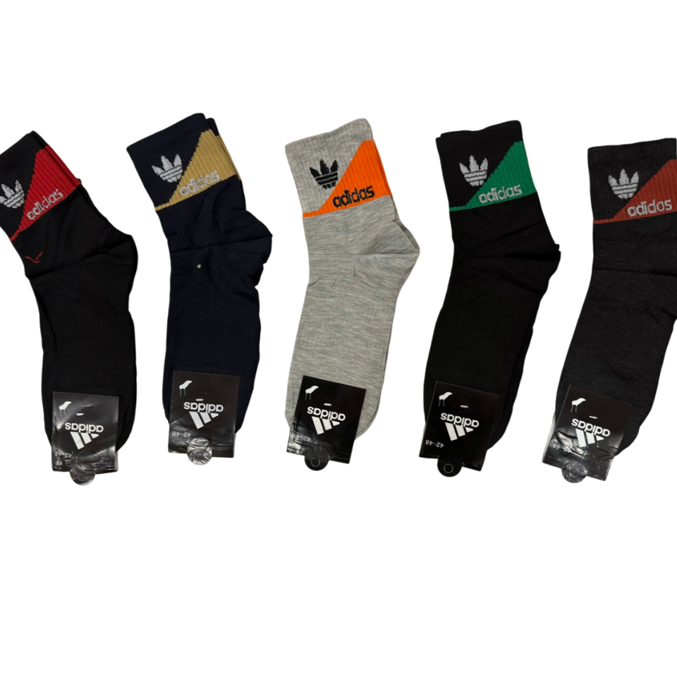TMS Branded Addidas High Ankle Socks (Pack Of 5)