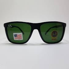 R-B RB4188 Black/Poly Green Sunglasses