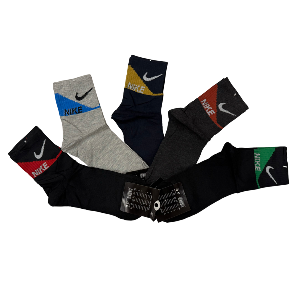 TMS Branded N-i-k-e High Ankle Socks (Pack Of 5)