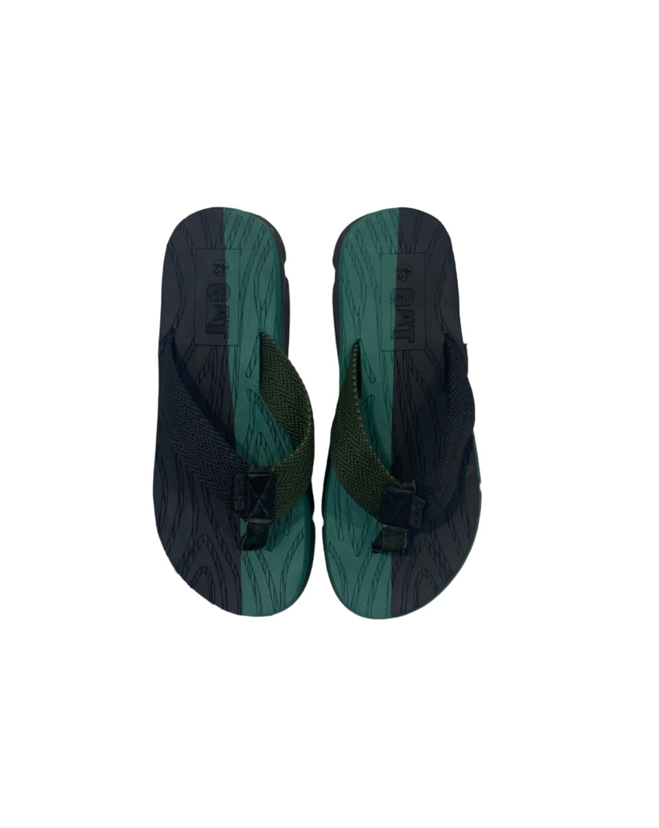 C-A-T High Sole Slipper (Green & Black )