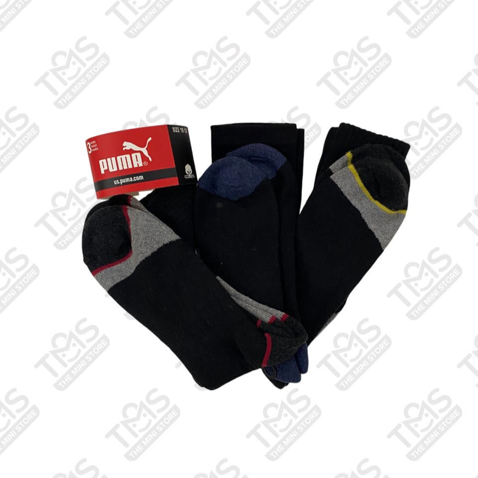 TMS Branded P-u-m-a Towel full length socks (pack of 3)