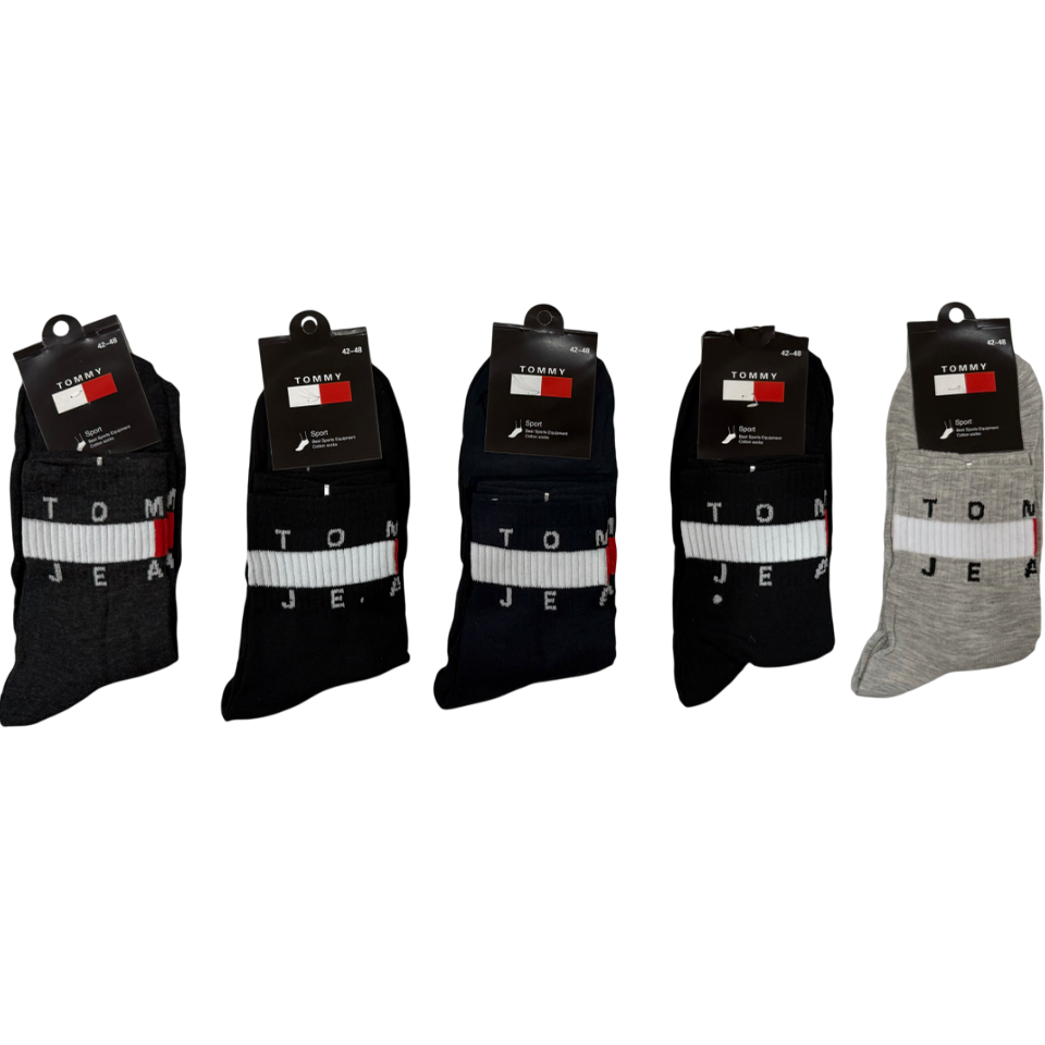 TMS Branded T-o-m-m-y High Ankle Socks (Pack Of 5)