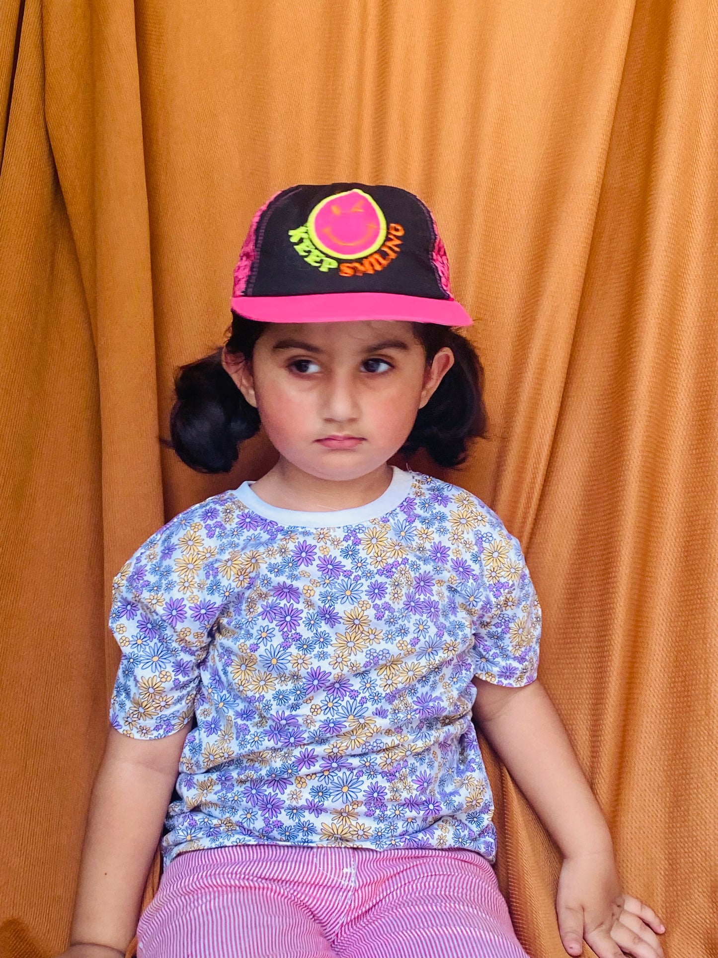 Kids Cap (Black & Pink)