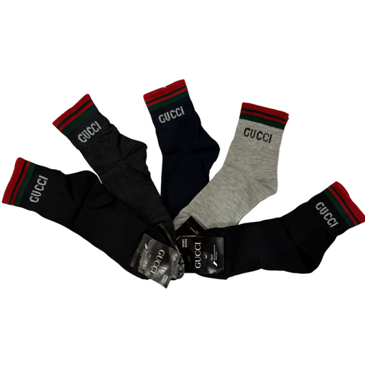 TMS Branded Gucci High Ankle Socks (Pack Of 5)