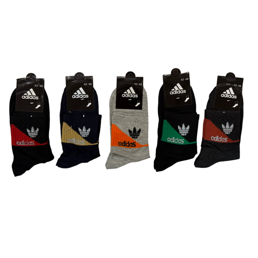 TMS Branded Addidas High Ankle Socks (Pack Of 5)