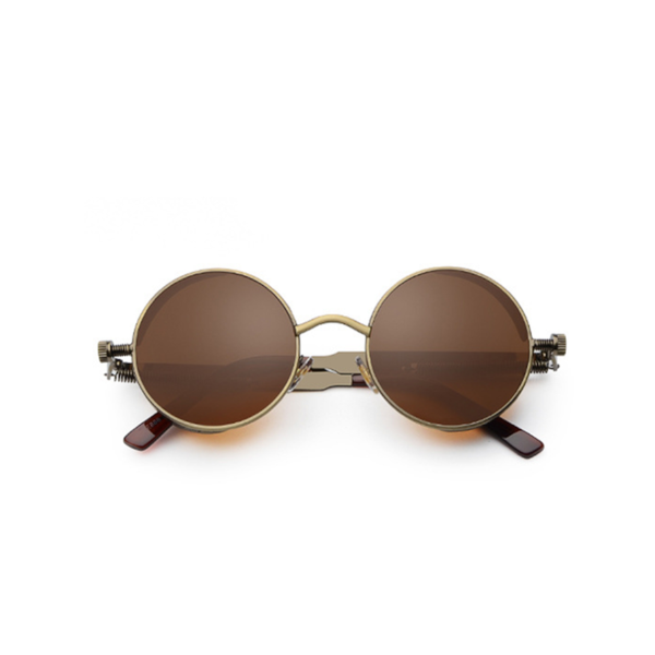 Round Brown Sunglasses - Unisex