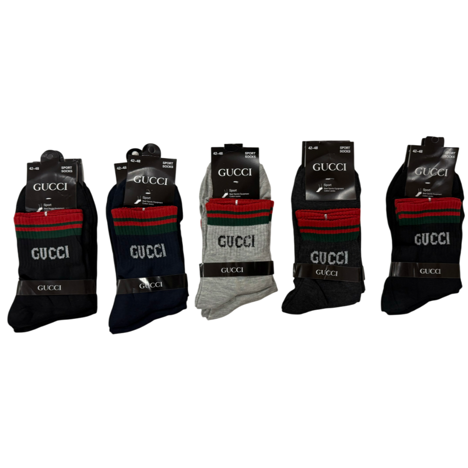 TMS Branded Gucci High Ankle Socks (Pack Of 5)