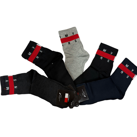 TMS Branded T-o-m-m-y  High Ankle Socks (Pack Of 5)