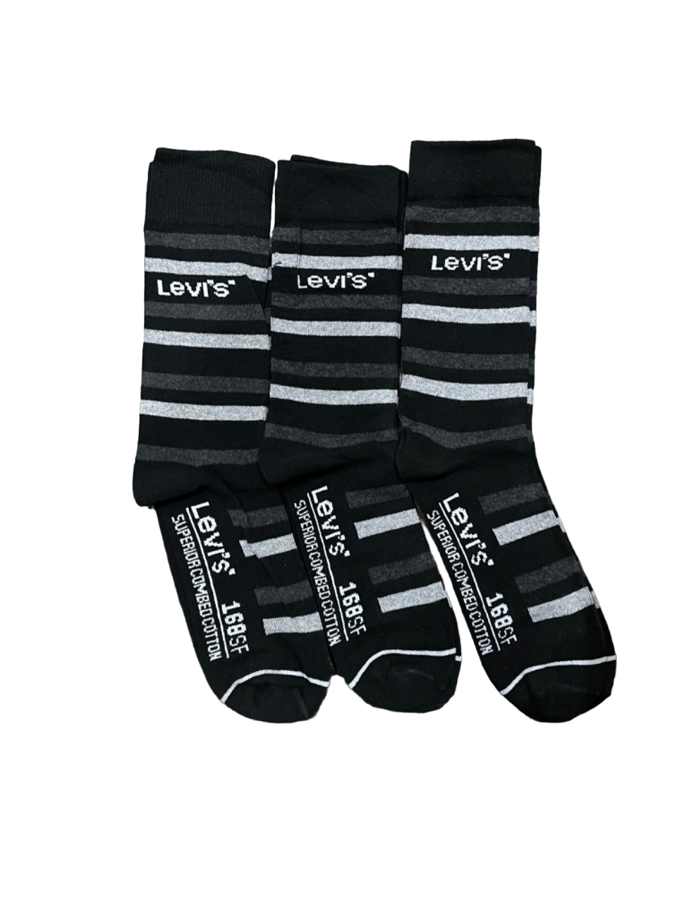 TMS BRANDED L-E-V-I-S FORMAL FULL SOCKS PACK OF 3