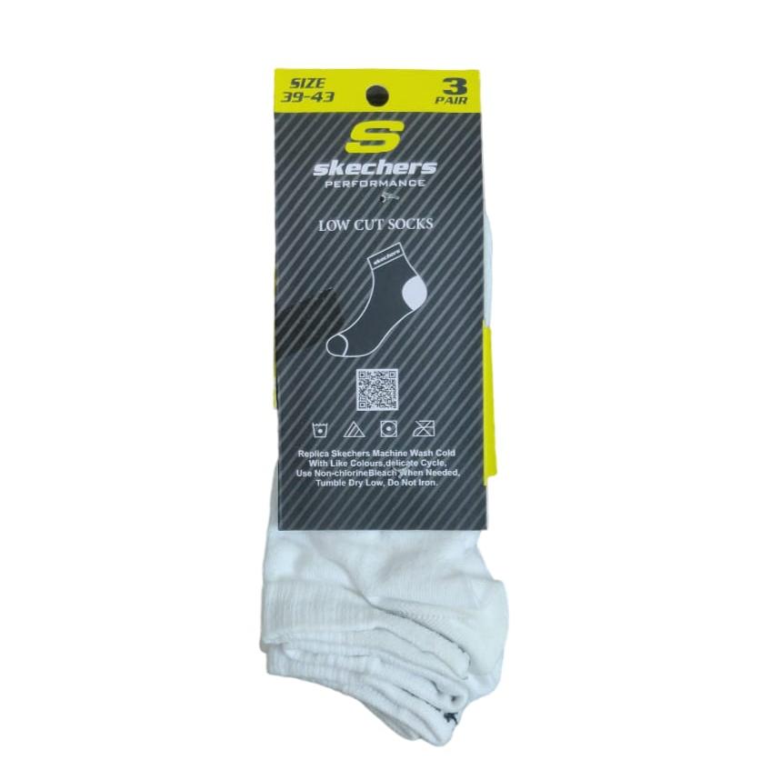 S-K-E-C-H-E-R-S Ankle Socks WHITE (Pack Of 3)
