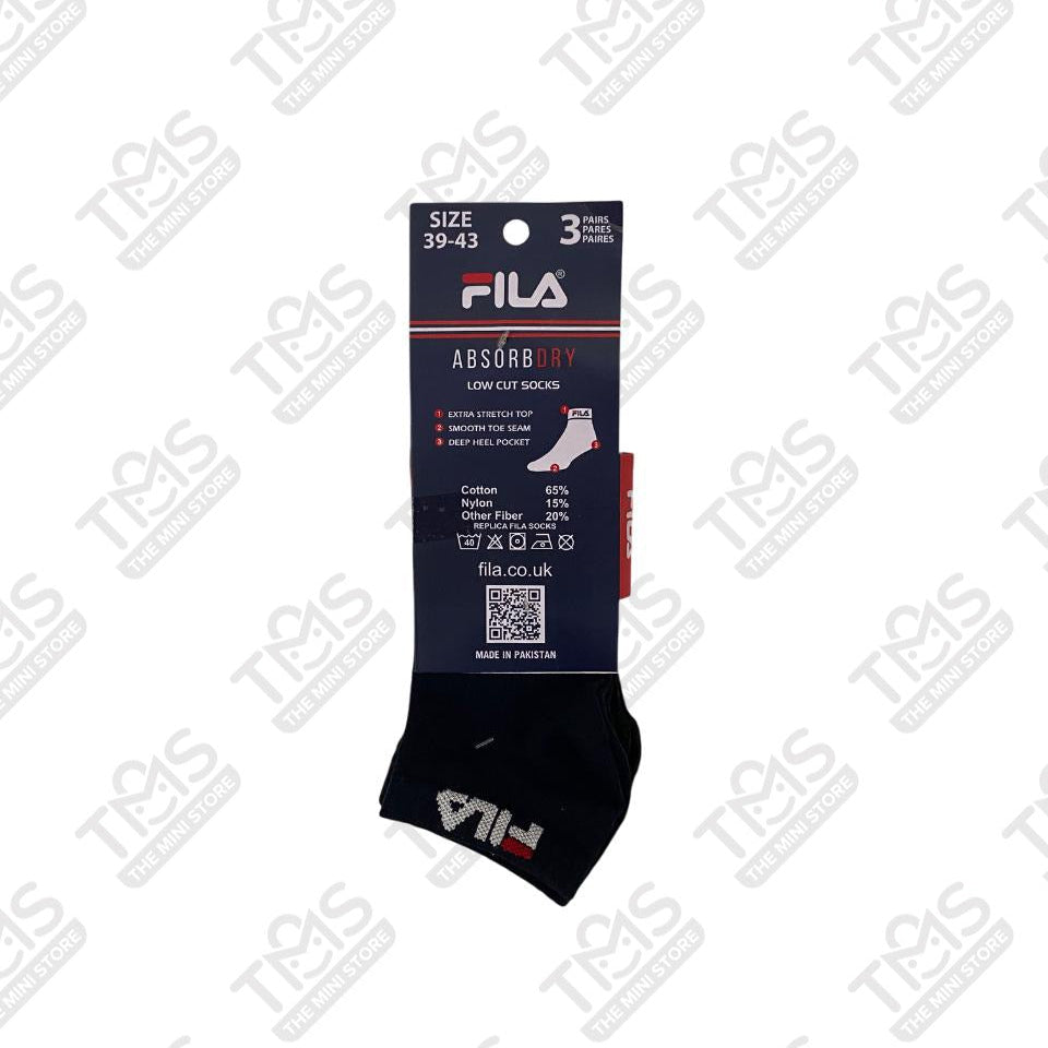 TMS Branded F-i-l-a Ankle Socks 2 (Pack Of 3)