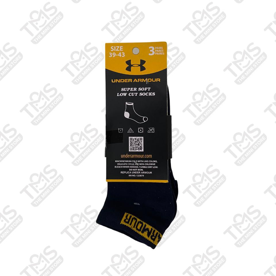TMS Branded U-A Ankle Socks 6 (pack of 3)
