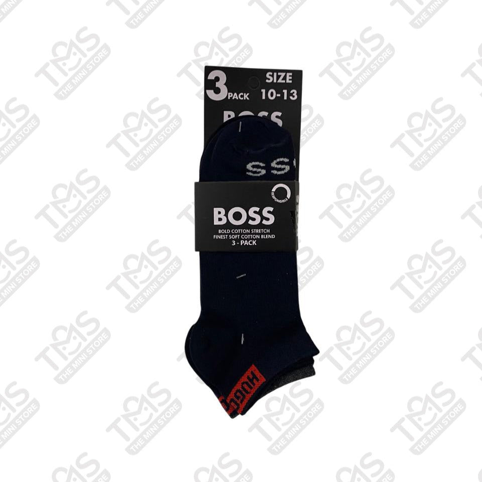TMS Branded B-O-S-S Ankle Socks  (Pack Of 3)
