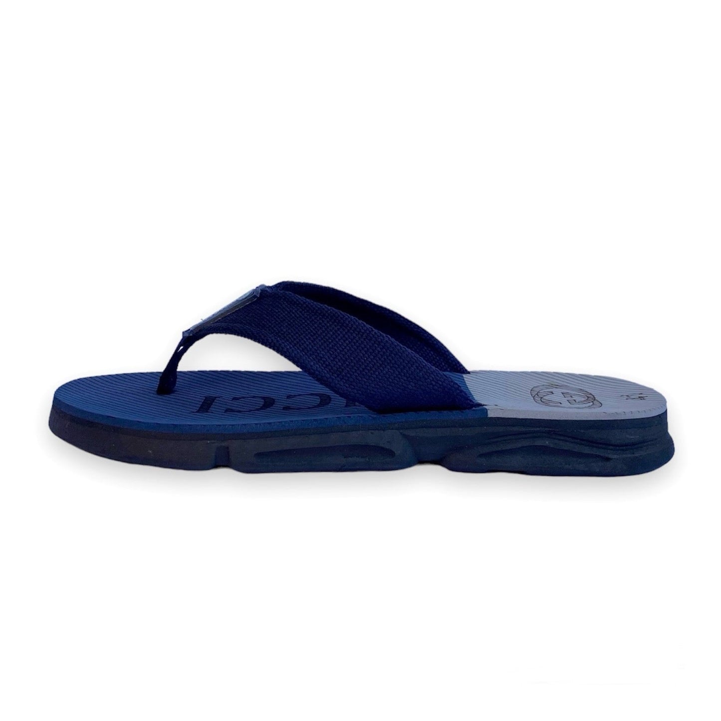 G-U-C-C-I High Sole Slippers ( Blue and Grey)