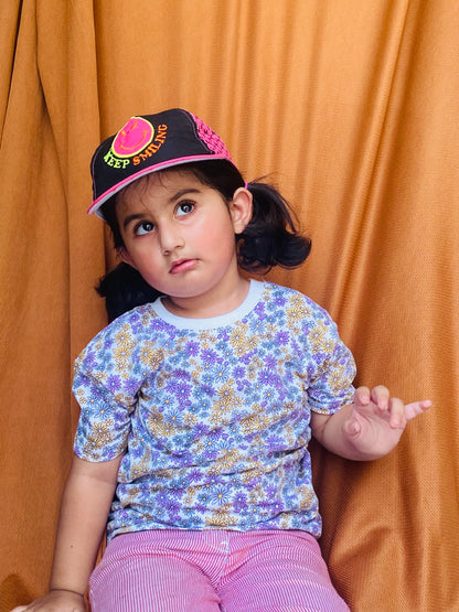 Kids Cap (Black & Pink)