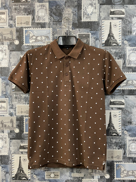 Dotted Imported Cotton Polo (B)