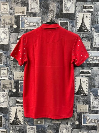 Dotted Imported Cotton Polo (R)