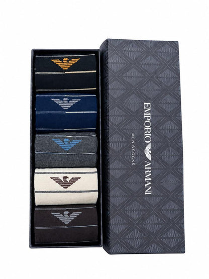 TMS Branded E-A Formal Full Socks (pack of 5)
