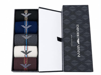 TMS Branded E-A Formal Full Socks (pack of 5)