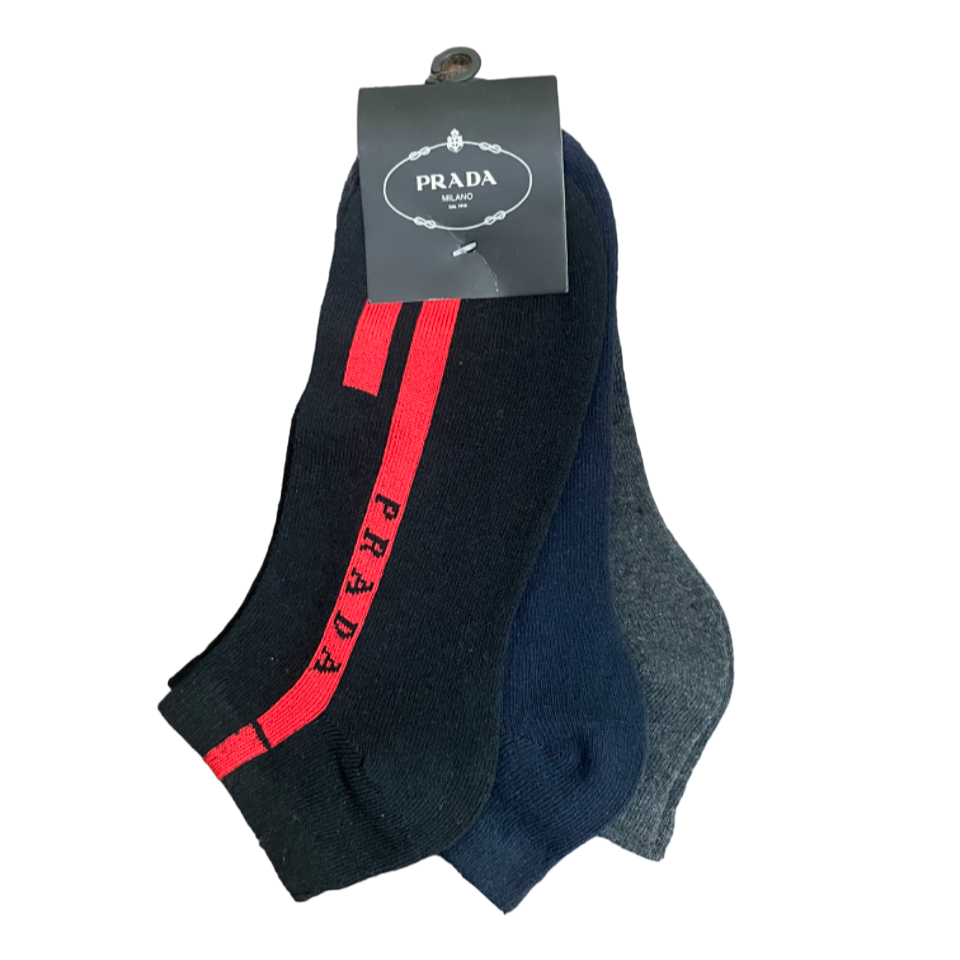 P-R-A-D-A AnkleSocks Leftover Original (Pack Of 3)