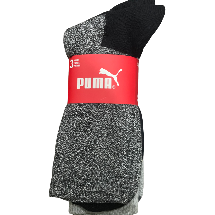 TMS Branded P-u-m-a Towel full length socks (pack of 3)