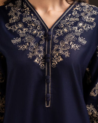 Starlit Navy Embellished Attire SF 367
