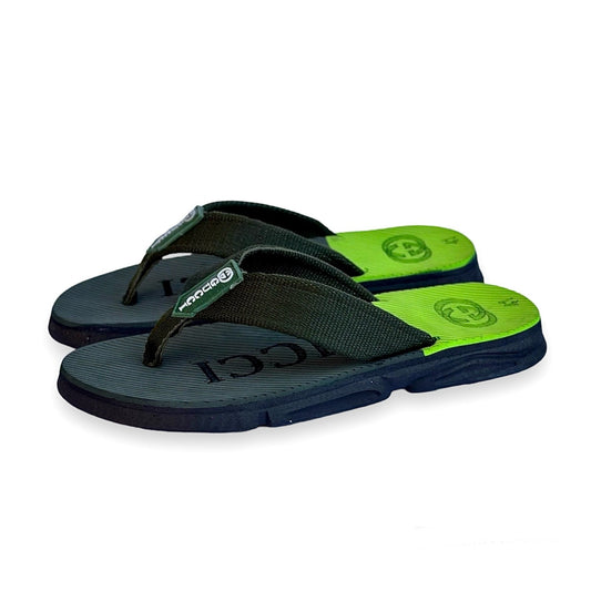 G-U-C-C-I High Sole Slippers (Green)