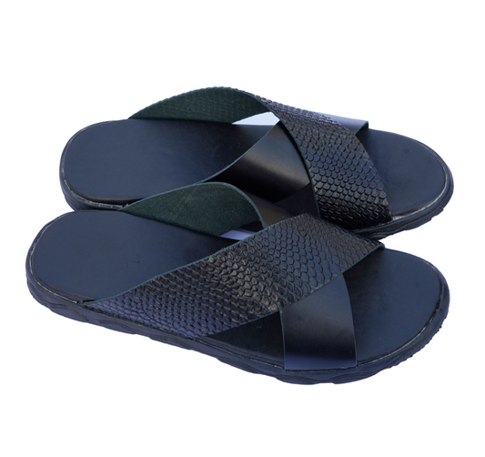 CROSS SLIDERS BLACK