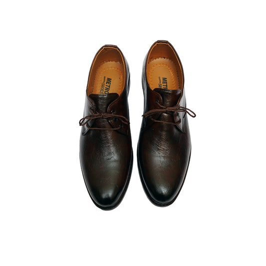 FORMAL WRINKLED DARK BROWN SHOES