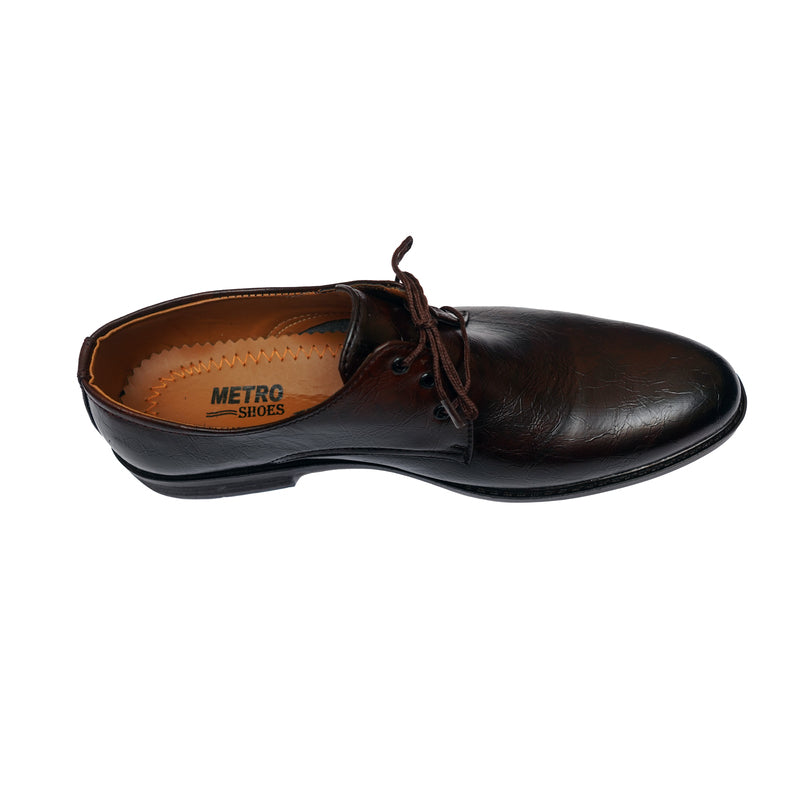 FORMAL WRINKLED DARK BROWN SHOES