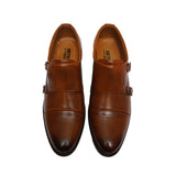 DOUBLE MONK STRAP MUSTARD SHOES