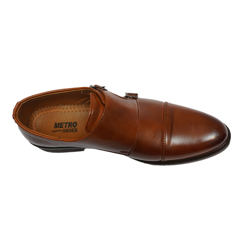 DOUBLE MONK STRAP MUSTARD SHOES