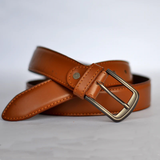 Cinnamon Brown Leather Belt