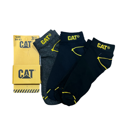 TMS Branded C-A-T  Ankle Socks (Pack Of 3)