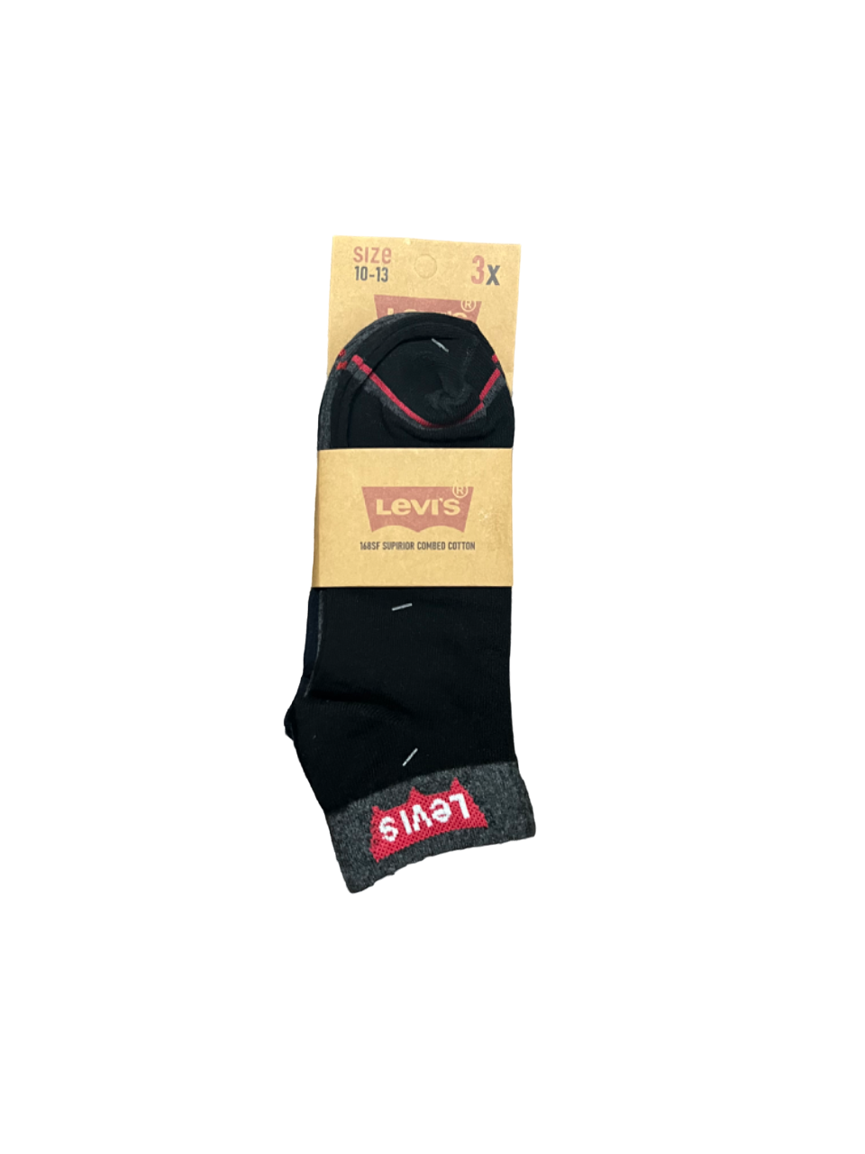 TMS Branded L-E-V-I-S Ankle Socks 15 (Pack Of 3)