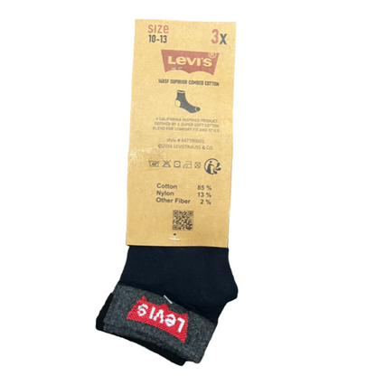 TMS Branded L-E-V-I-S Ankle Socks 15 (Pack Of 3)