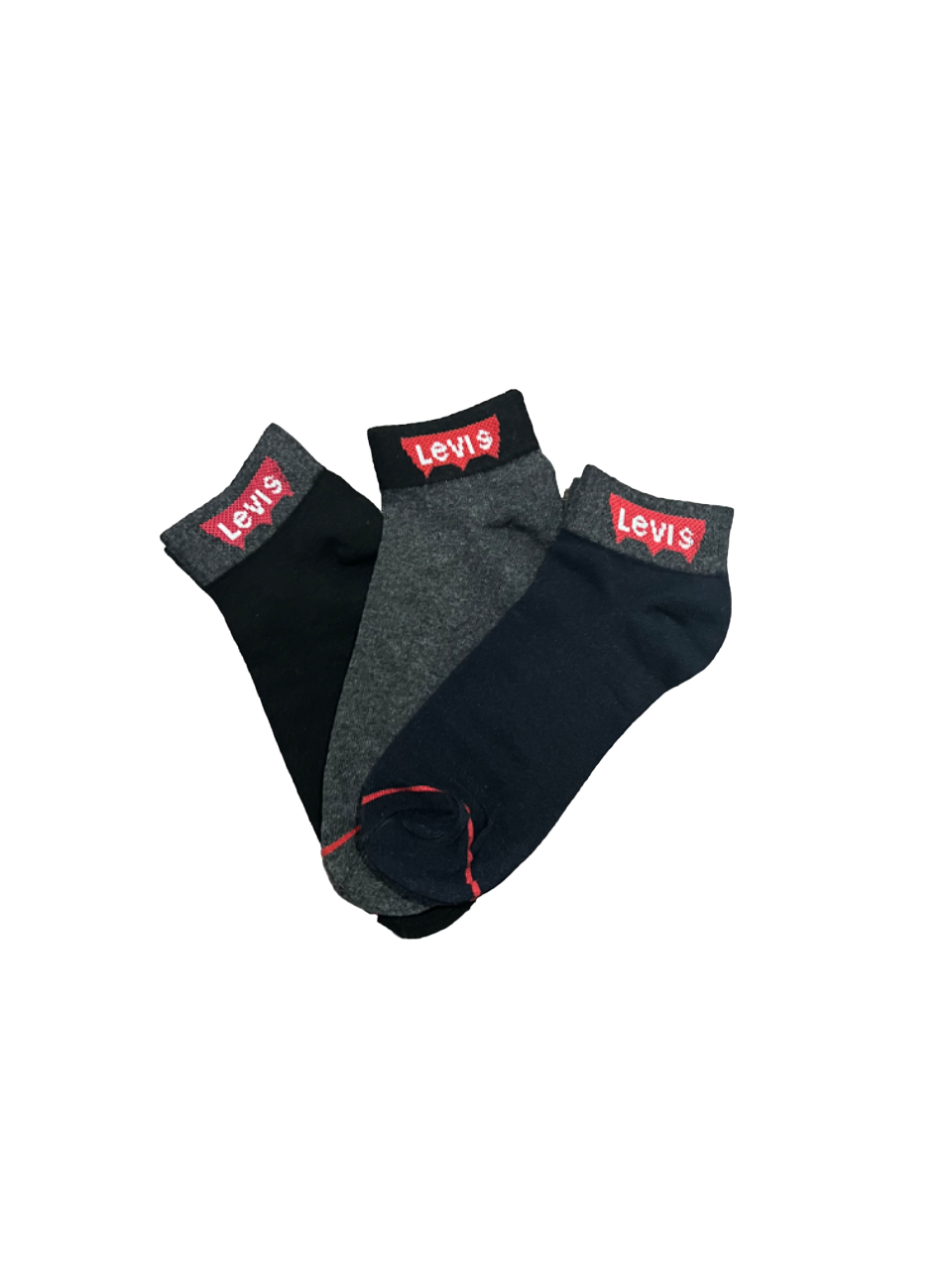 TMS Branded L-E-V-I-S Ankle Socks 15 (Pack Of 3)