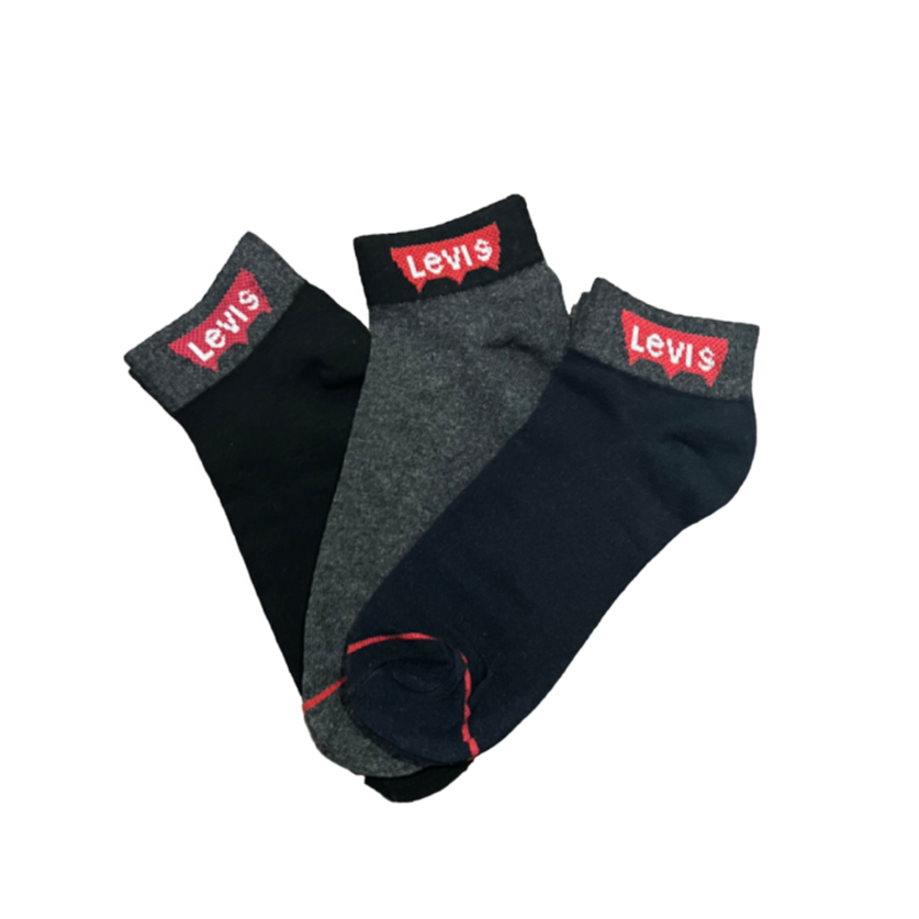 TMS Branded L E V I S Ankle Socks 15 Pack Of 3 The Ministore