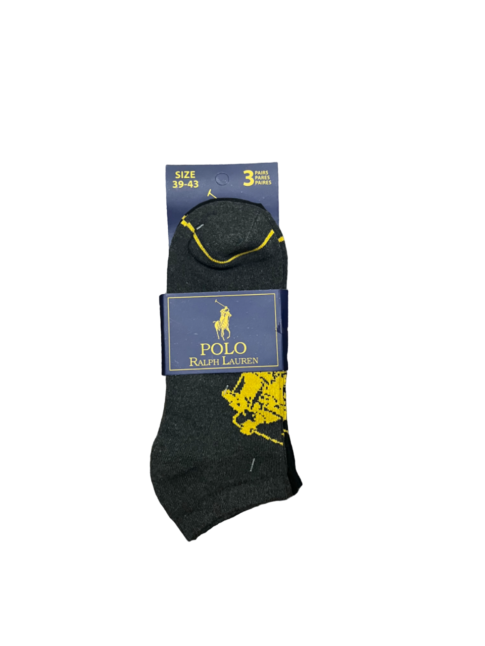 TMS BRANDED P-O-L-O Ankle SOCKS 4  PACK OF 3