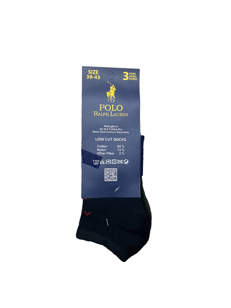 TMS BRANDED P-O-L-O Ankle SOCKS 4  PACK OF 3